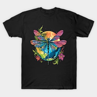 Dragonfly Earth Day T-Shirt